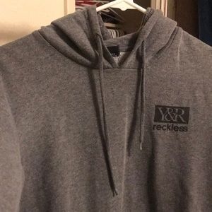 grey young and reckless hoodie